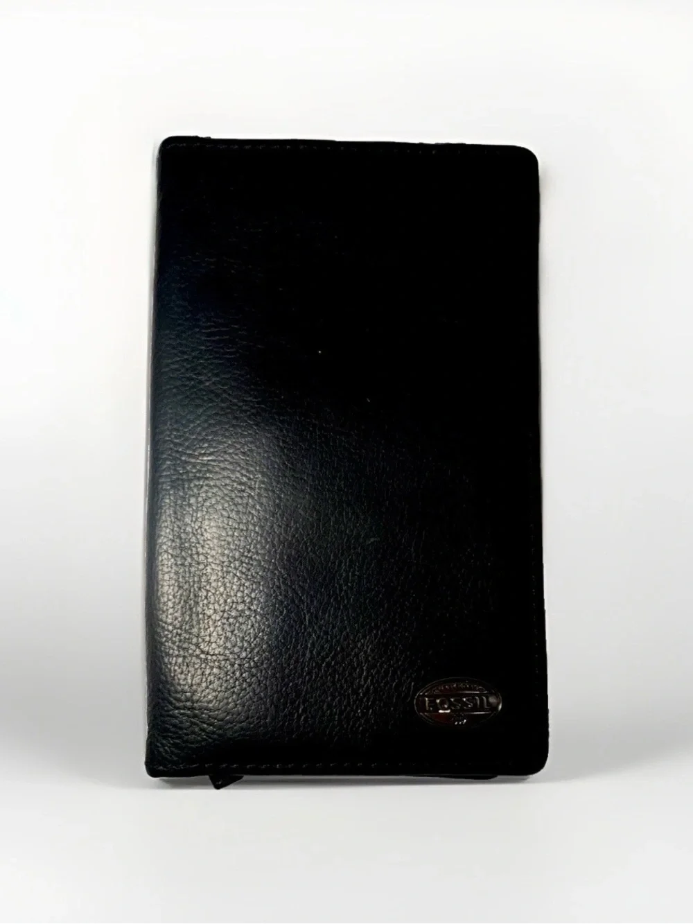 FossilLeather Passport Wallet - Black